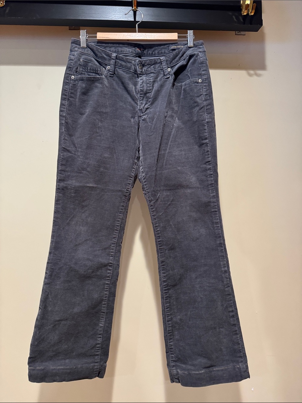 Jag Jeans Charcoal Gray Corduroy Waistband Detail
